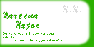 martina major business card